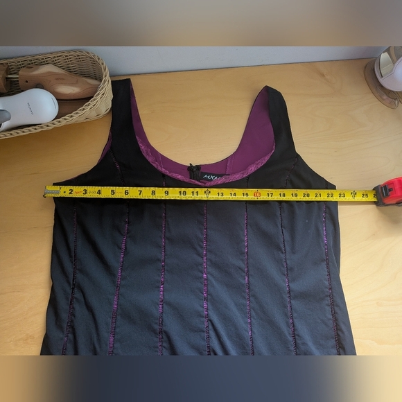 MXM Plus Size Women Dress Black And Purple Color Size 2X Back Zipper Formal - Picture 11 of 11